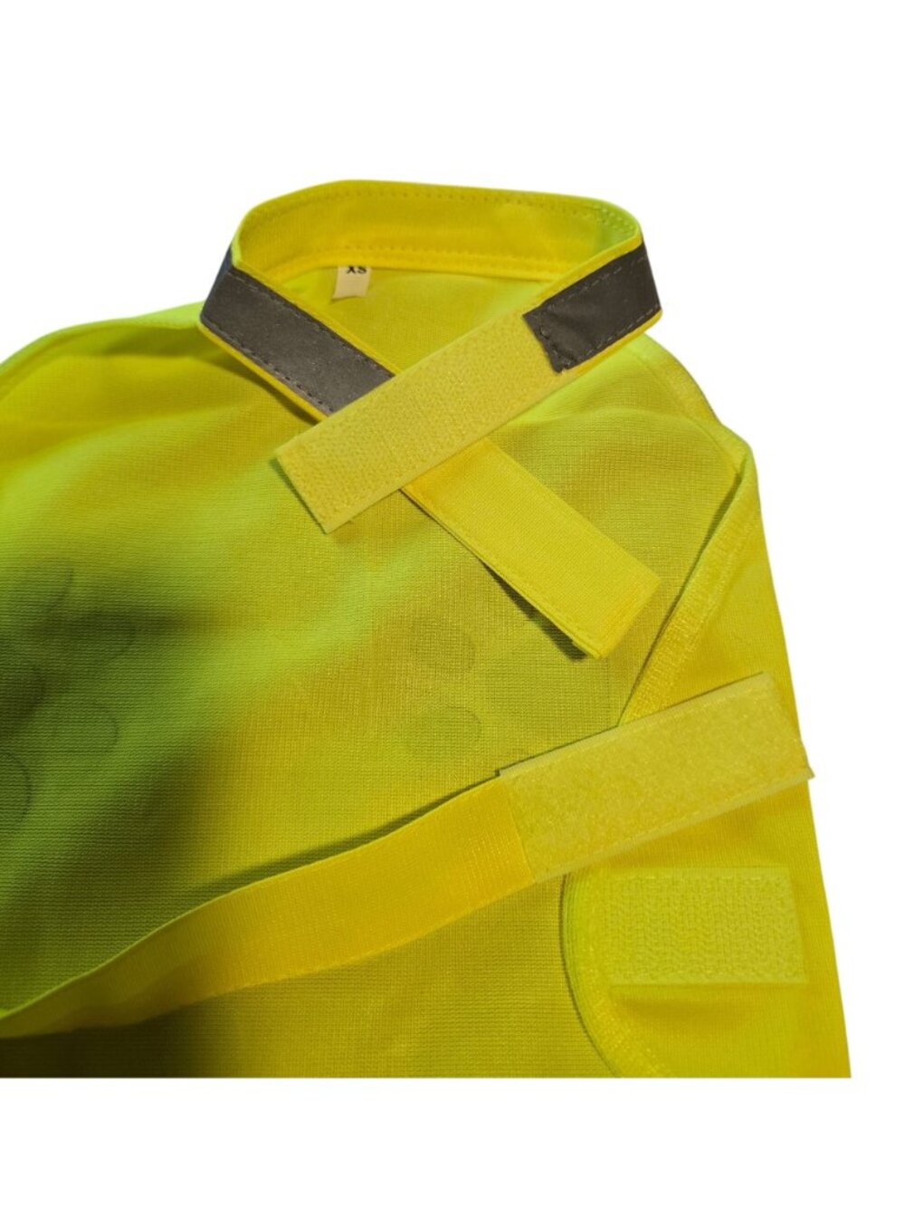 Bright Yellow XS Dog Safety Vest Reflective Straps Paw Print Design - Picture 4 of 7